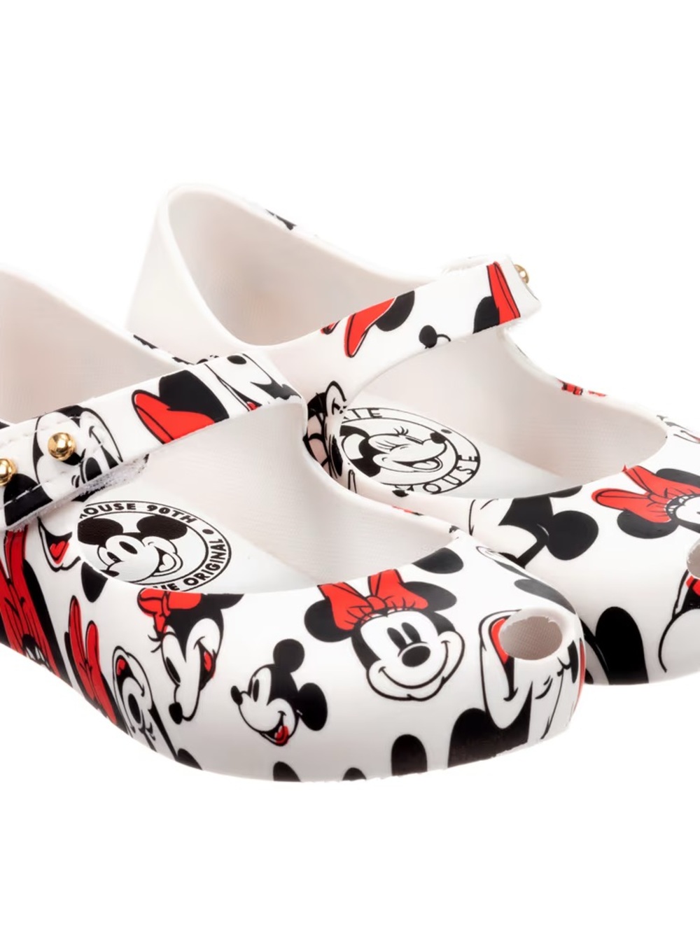 Mini Melissa Disney Minnie & Mickey Mouse Jelly Mary Jane Flats – Girls Size 9